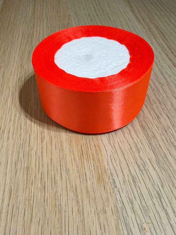 🧡 Bright Orange Satin Ribbon