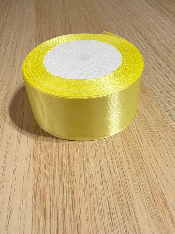 💛 Lemon Yellow Satin Ribbon