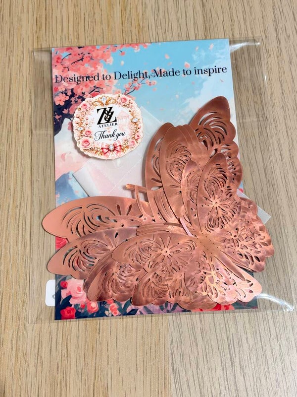 Rose Gold Butterflies – 10 Pieces 🦋