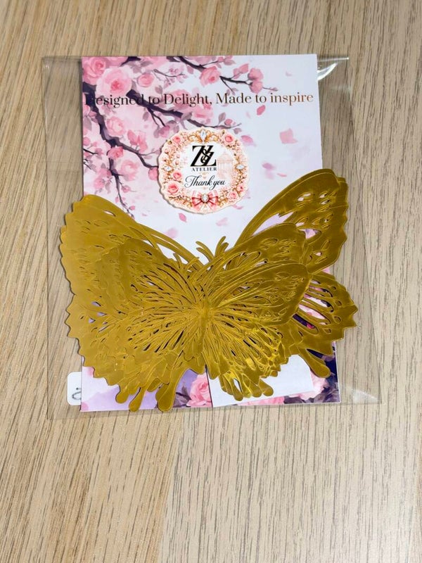 2 Gold Butterflies – 10 Pieces 🦋