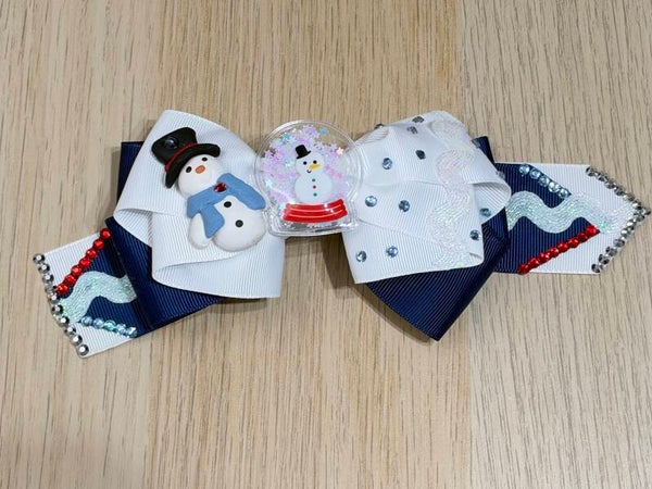 ❄️ Snowman Winter Wonderland Bow 🎀