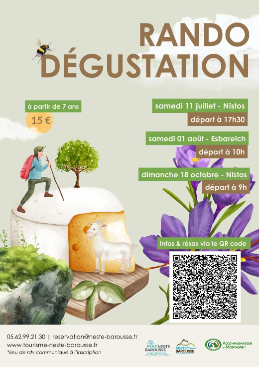rando degustation office tourisme neste barousse visite de ferme nistos esbareich accompagnateur montagne 