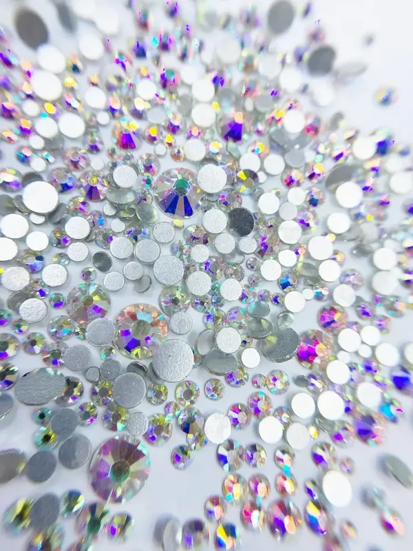 Strass steentjes | Crystal AB mixed size