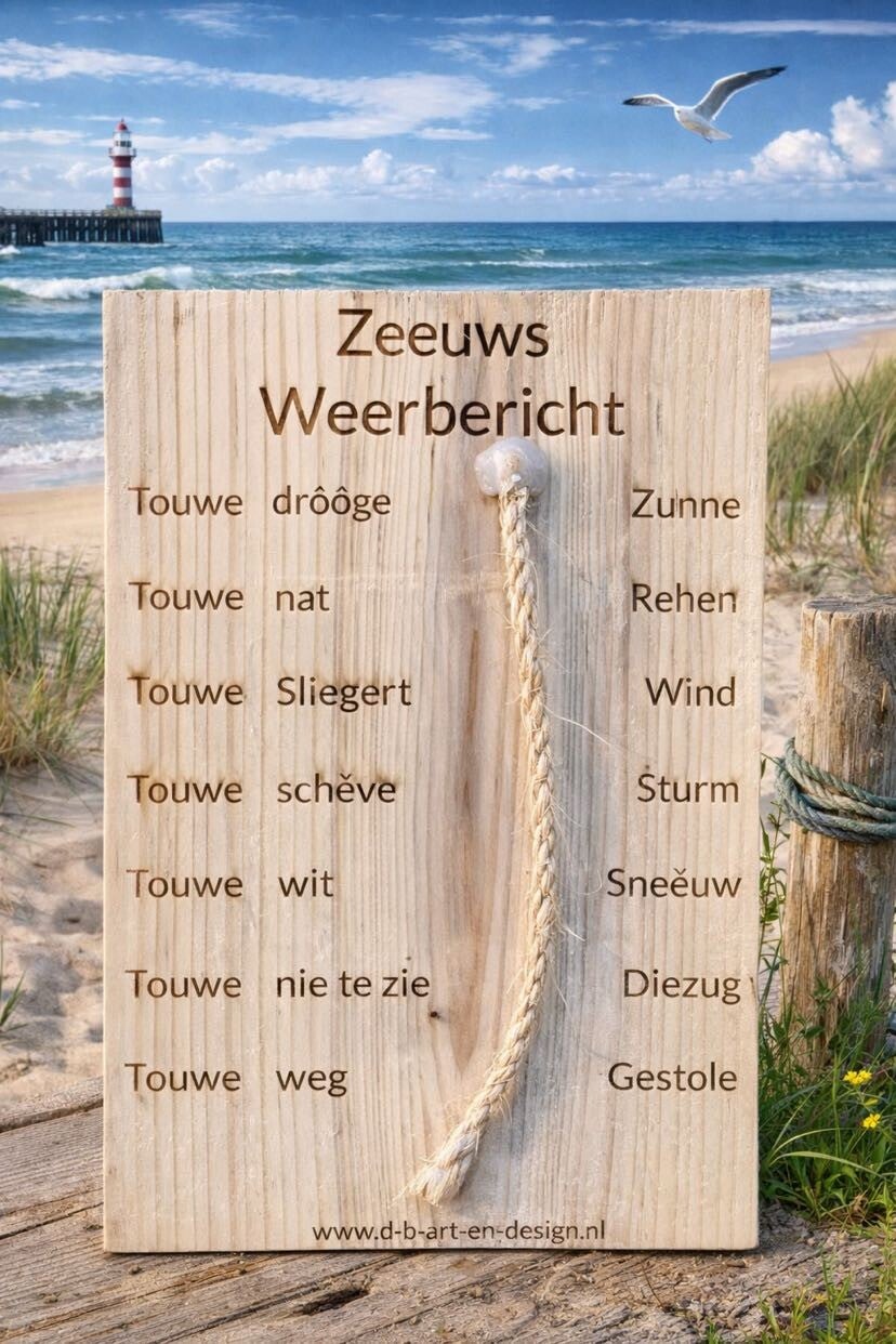 Houten weerplankje Zeeuws