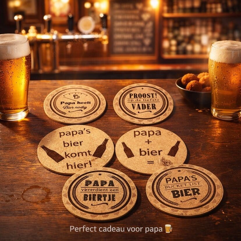 Onderzetters bier papa