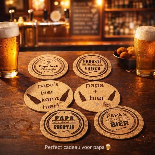 Onderzetters bier papa