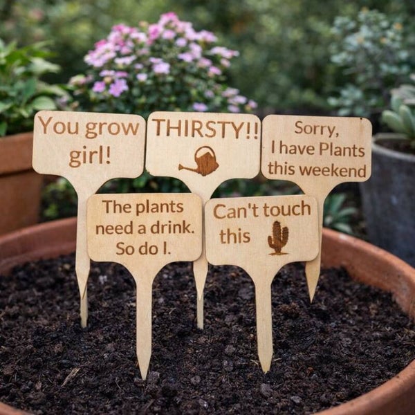 Plantenlabels van hout