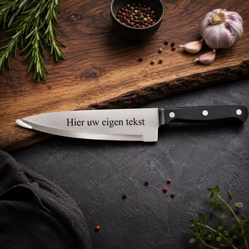 Gegraveerd keukenmes naar wens te personaliseren