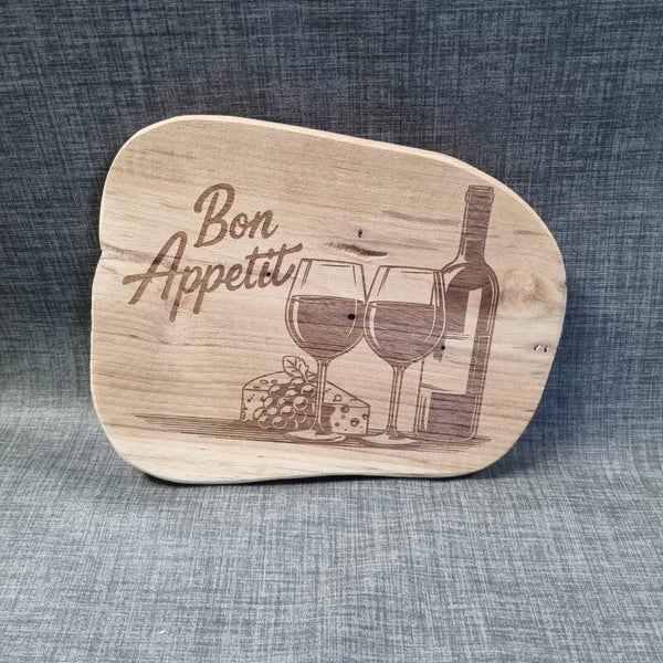 Teakhouten Decoratieve schijf Bon appetit