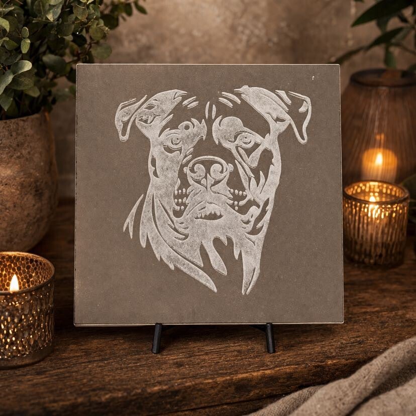 Gegraveerde spiegel American Bully