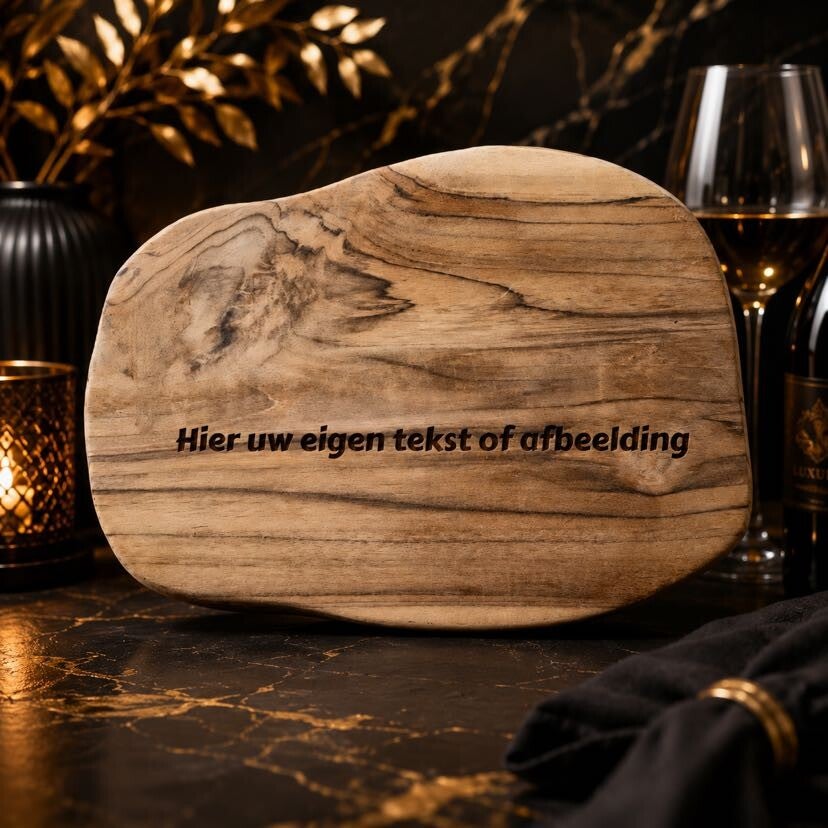 Teakhouten Decoratieve schijf blanco