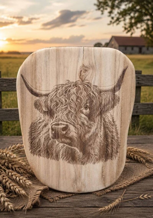 Teakhouten Decoratieve Schijf highlander