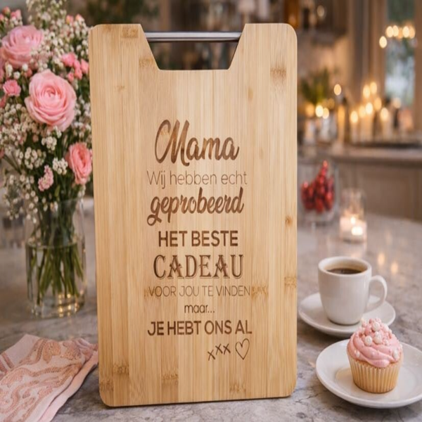 Gepersonaliseerde Snijplank voor Moeder – Uniek Moederdagcadeau