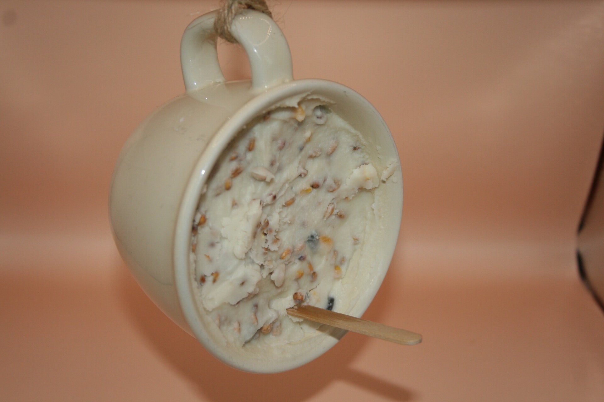 Gegraveerde Mok met Vogelvoer – Cadeau voor Tuinvogels