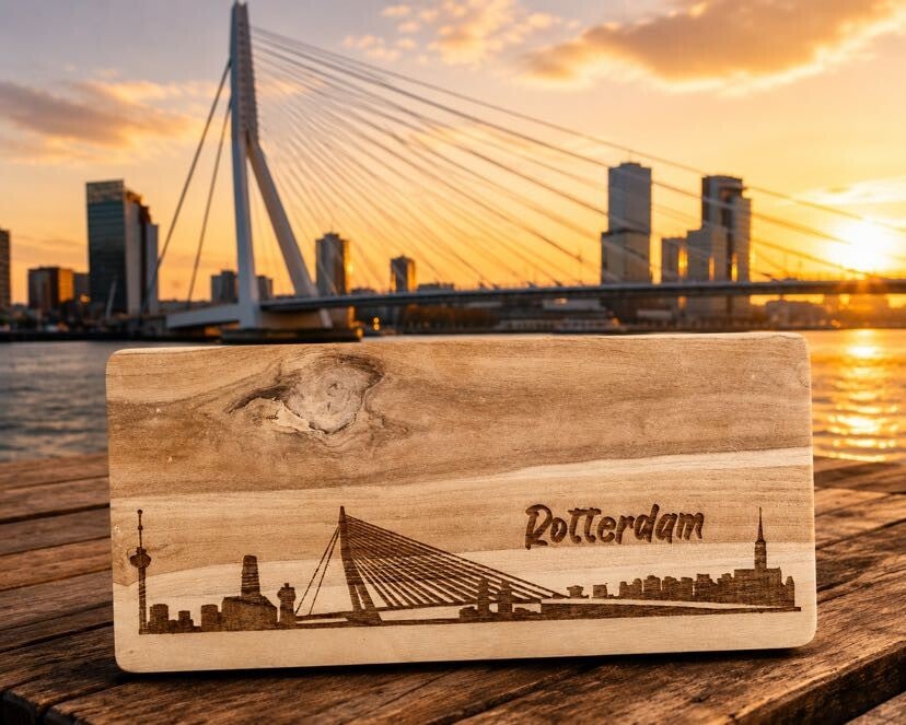 Serveerplank van Teakhout Rotterdam.