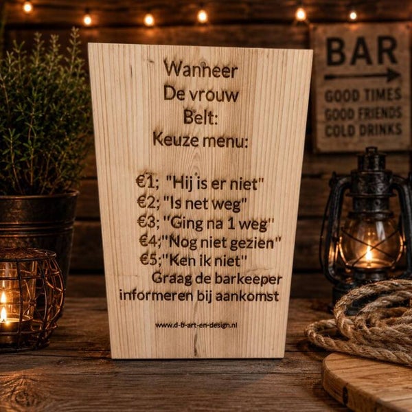 Grappige Spreuken op Steigerhout – Houten Wanddecoratie met Humor