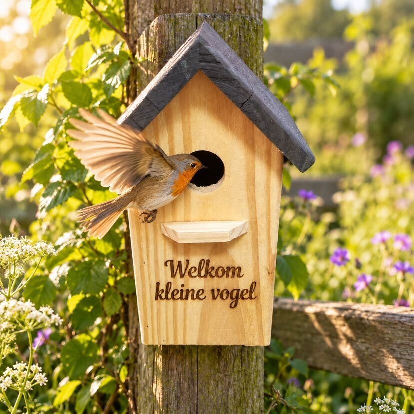 Gepersonaliseerd Vogelhuisje Welkom
