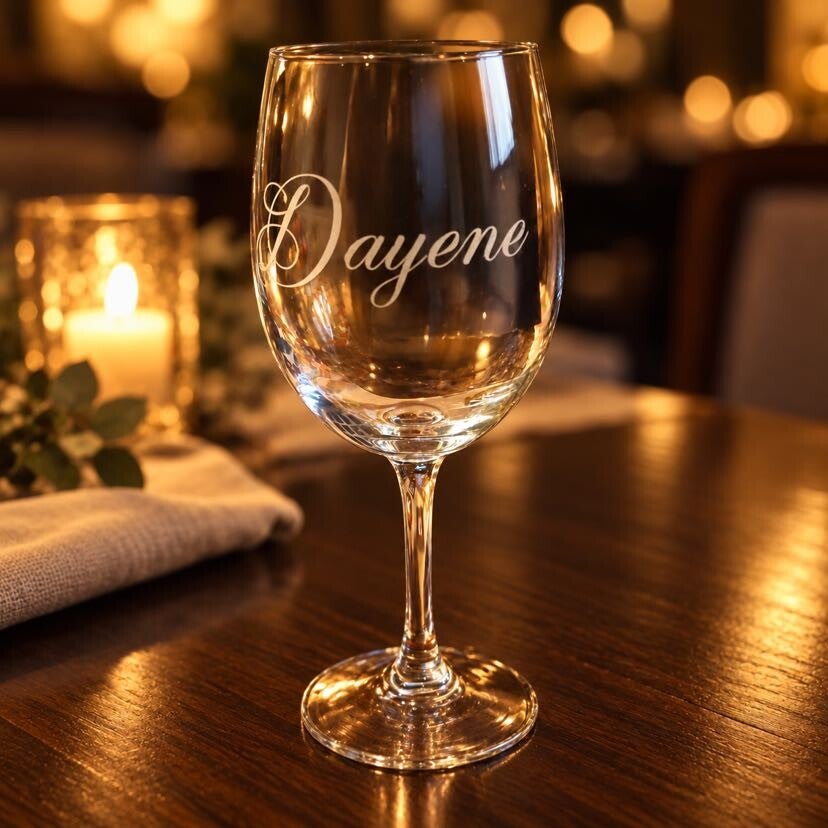Gegraveerd wijnglas voor rode wijn