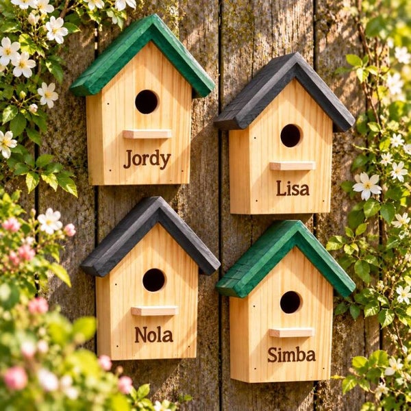 Gepersonaliseerd Vogelhuisje "Bird Inside"