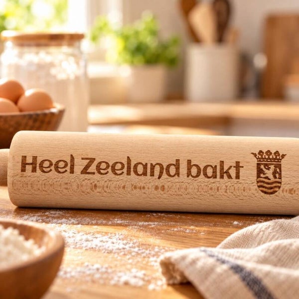 Gegraveerde deegroller – heel Zeeland bakt