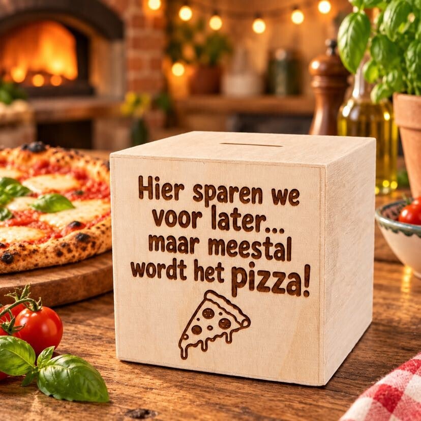 Gepersonaliseerde spaarpot met eigen tekst