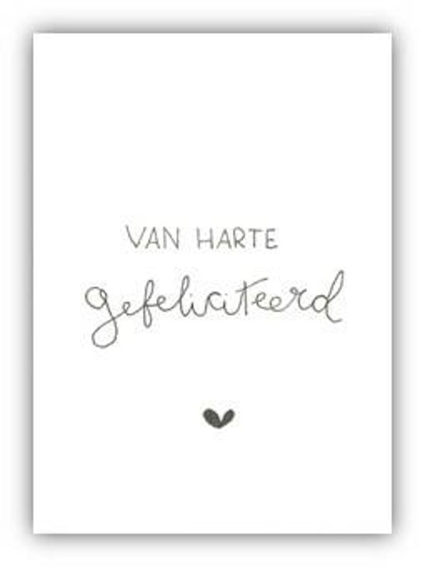 Minikaart - gefeliciteerd