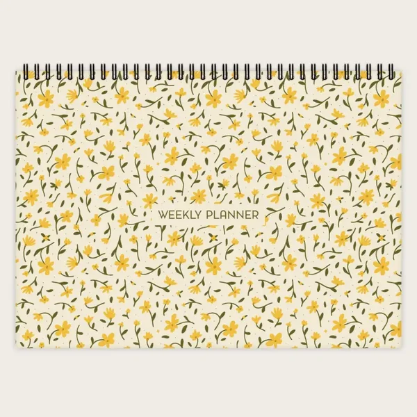 Boho bloemenpatroon nr. 1 A4 weekplanner