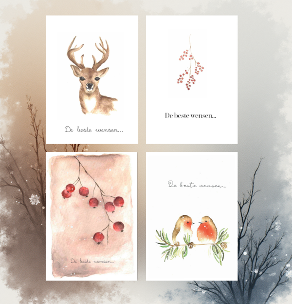 Bundel ‘De Beste Wensen’ – Set van 5 kaarten