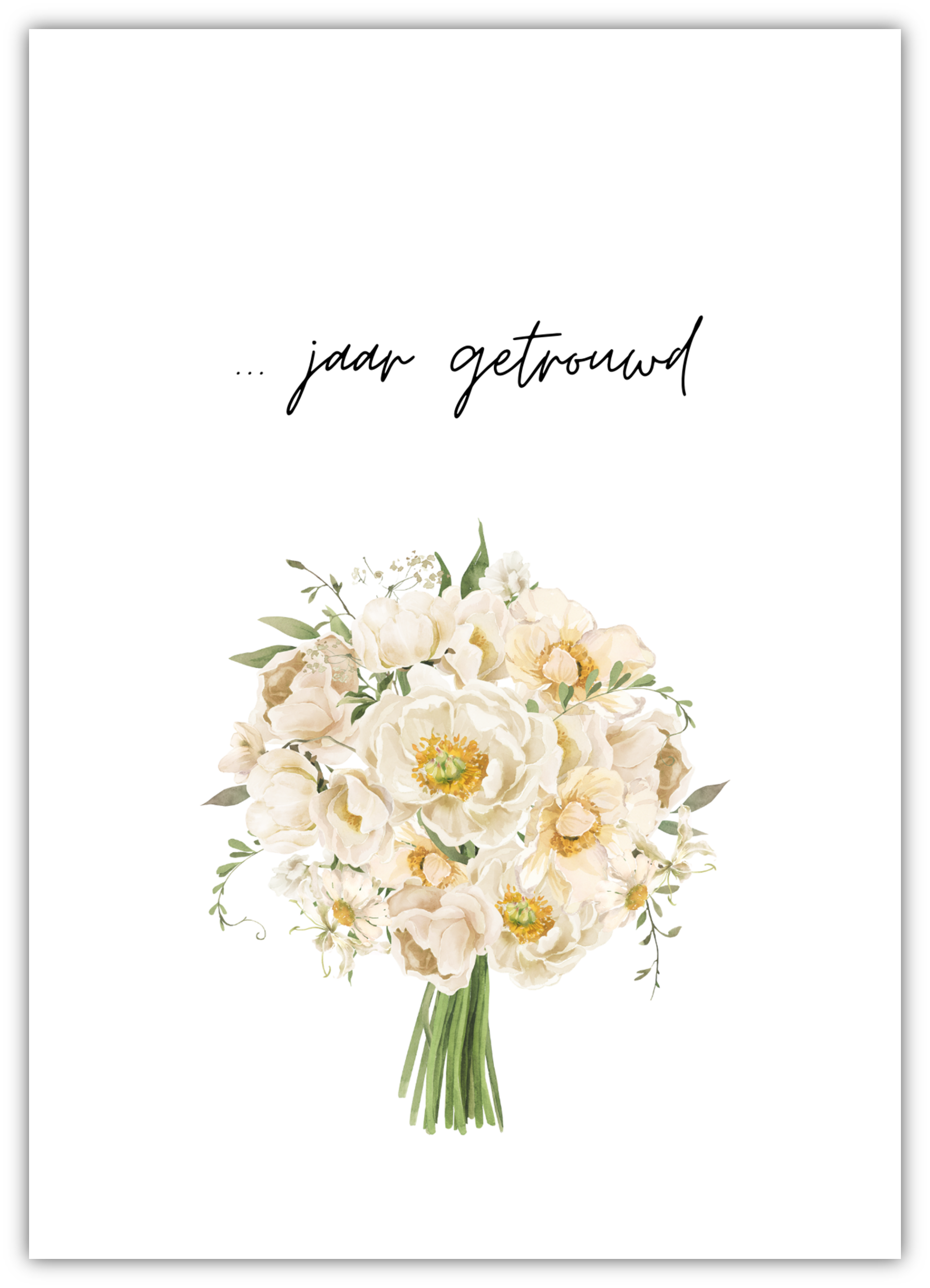 Jubileum - crème bloemen