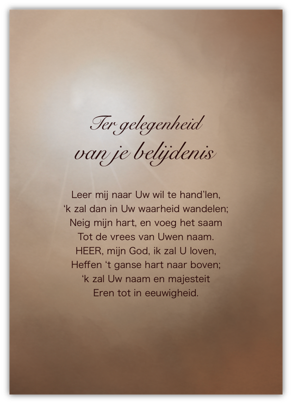 Belijdenis - Psalm 86:6