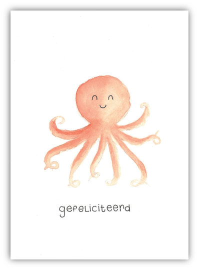Gefeliciteerd - octopus
