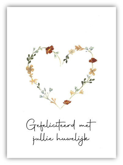 Huwelijk - bloemenhart