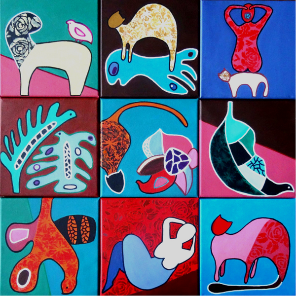 Collage  from little paintings