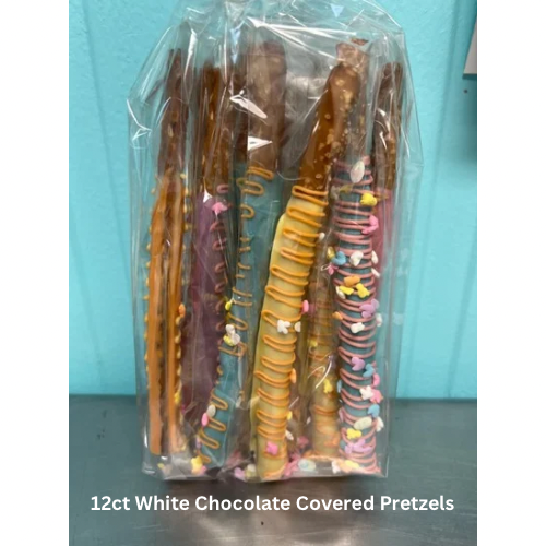 12ct White Chocolate Pretzels