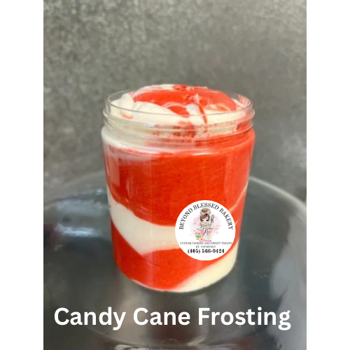 Candy Cane Frosting Jar