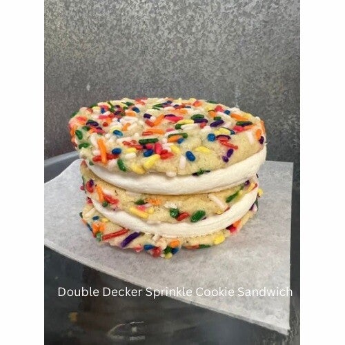 Double Decker Sprinkle Cookie Sandwich
