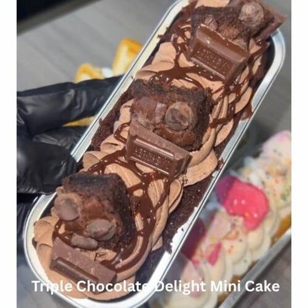 Triple Chocolate Delight Mini Cake