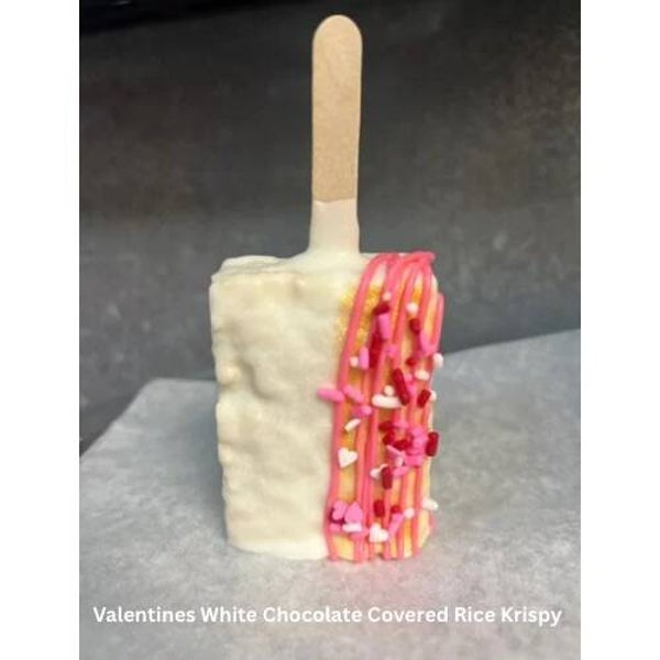 Valentine's White Chocolate Covered Rice Krispy