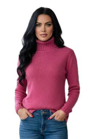 PULL 100% CASHMERE Fuxia tg. M
