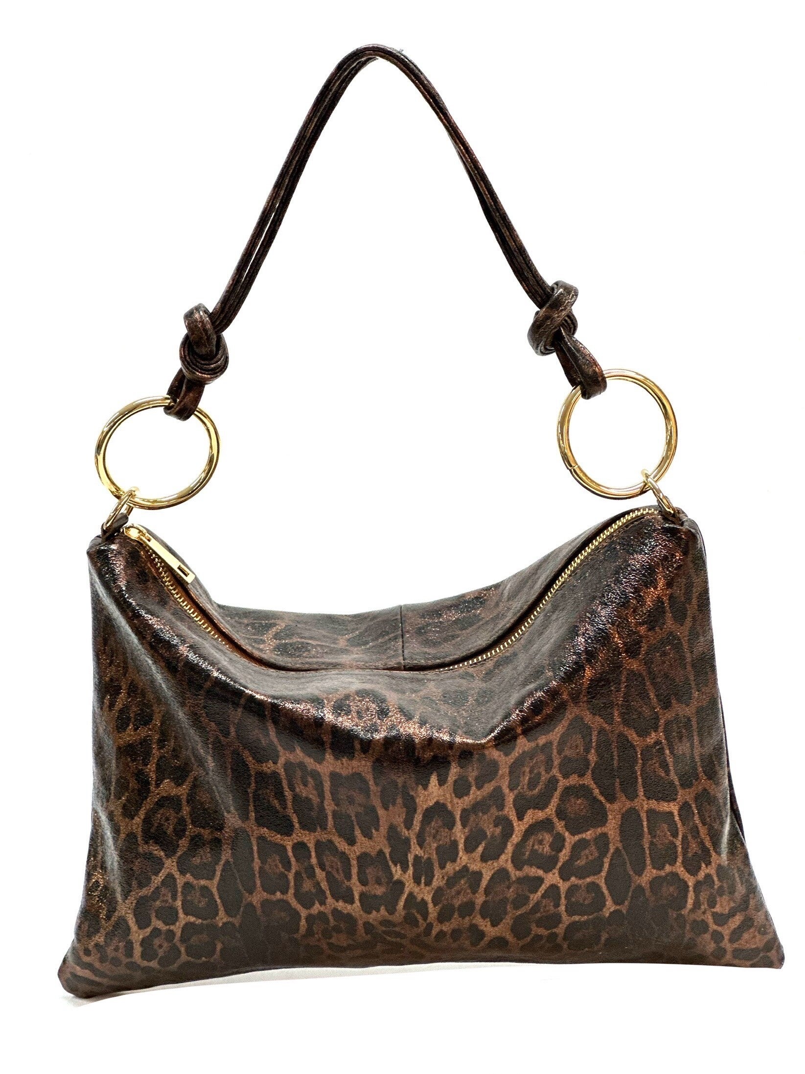 Sac en cuir léopard