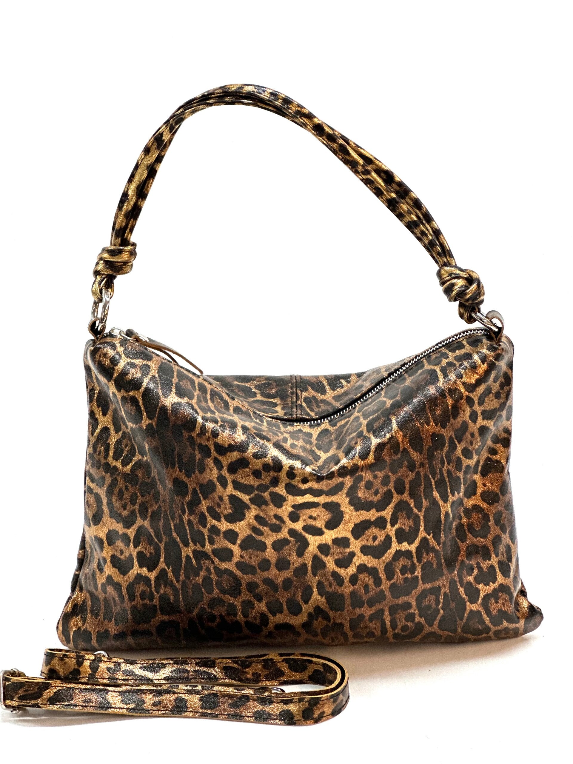 Sac en cuir léopard