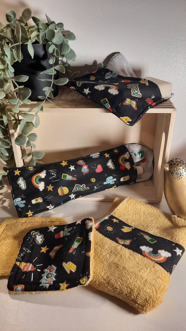 Ensemble de toilette - Smile & fun - jaune et noir