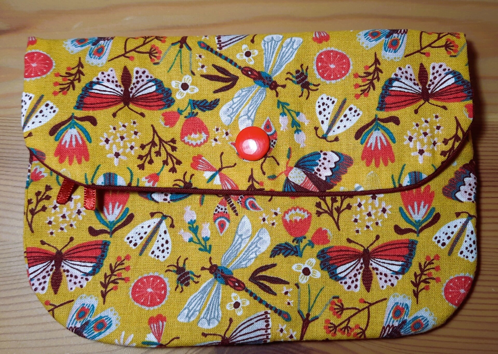 Pochette identité - Libellules / jaune