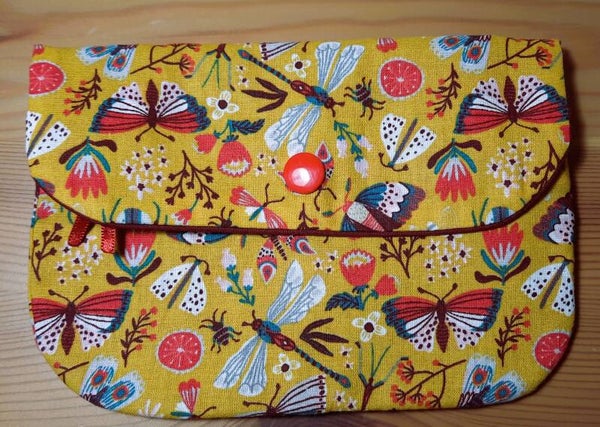 Pochette identité - Libellules / jaune