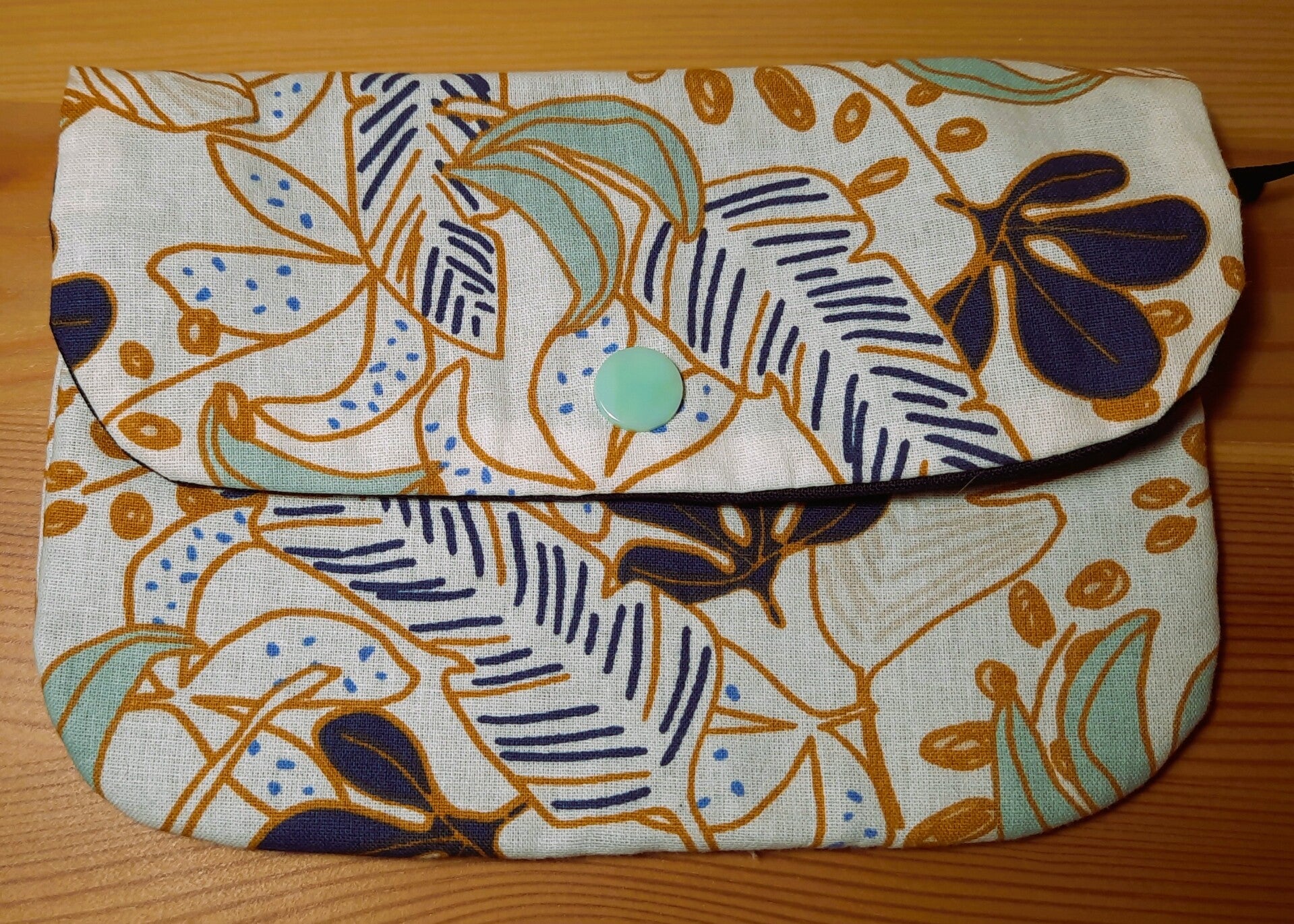 Pochette identité - Feuillage / Ecru