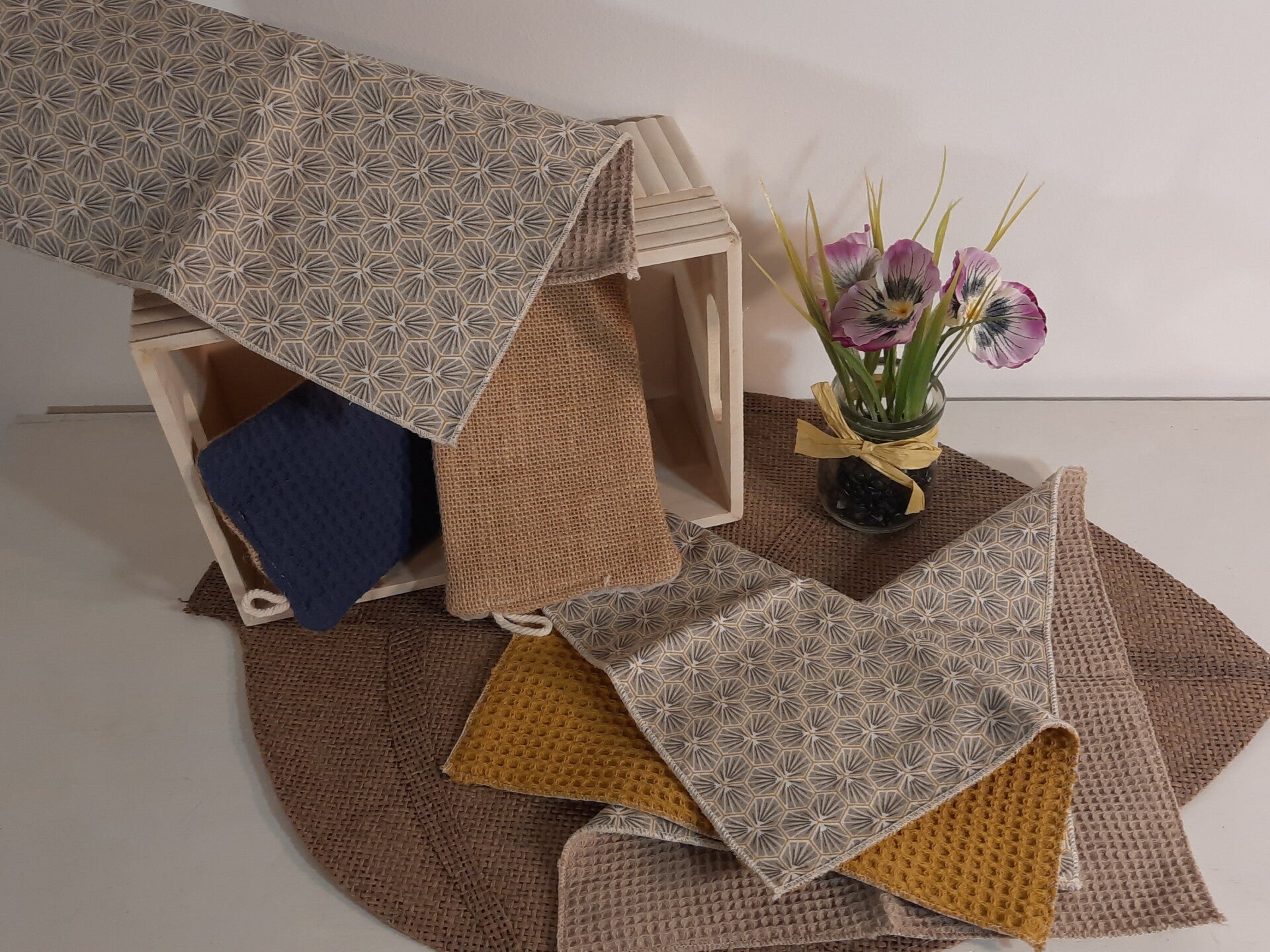 Duo cuisine - 2 éponges et 3 chiffonnettes