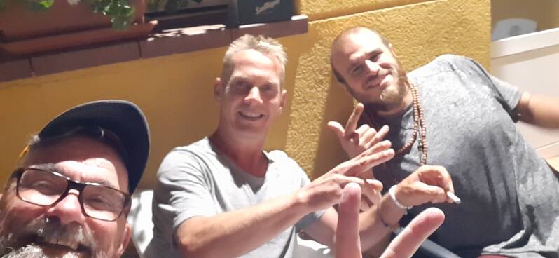 A special Camino birthday memory — meeting fellow pilgrims from Holland who had already walked around 2,000 kilometers.