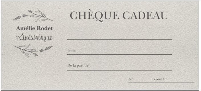 Chèque cadeau Une Séance de Kinésiologie