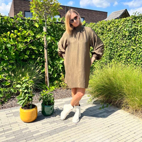 LuellaGZ short dress, olijfgroen