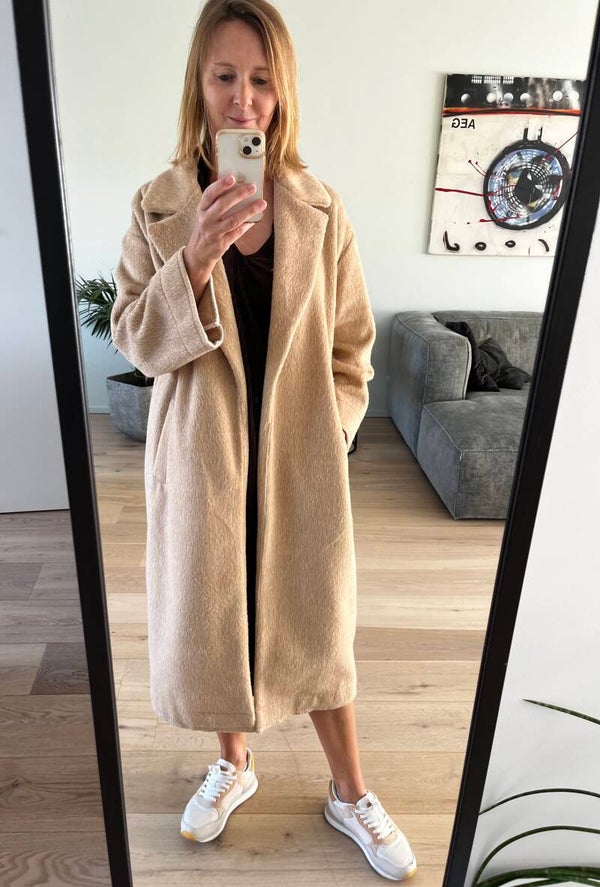 Mantel oversized, camel